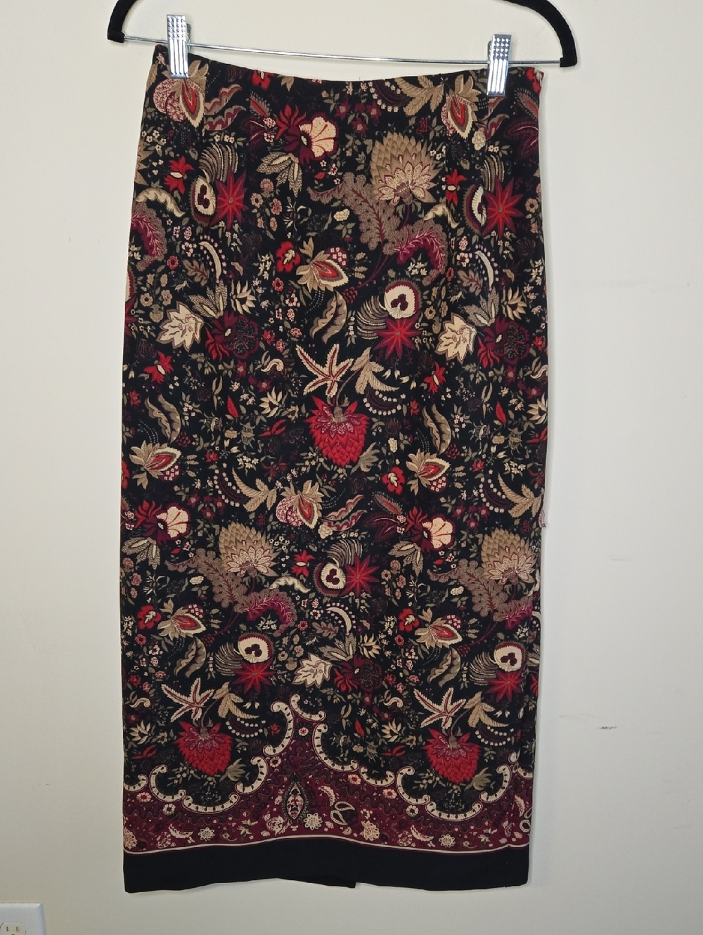 Vintage Briggs Floral Maxi Skirt Dark Academia Boho Tapestry Midi 8 - Picture 2 of 8